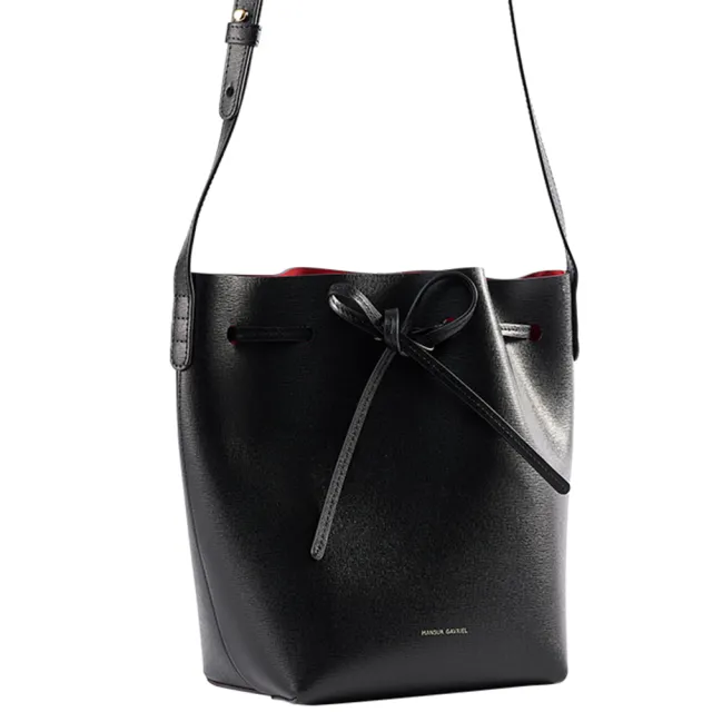 【MANSUR GAVRIEL】MINI BUCKET BAG(黑紅配色牛皮水桶包)