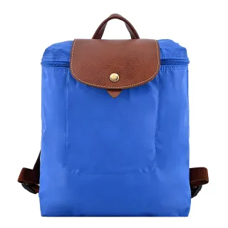 【LONGCHAMP】LE PLIAGE系列再生尼龍摺疊後背包(中/鈷藍)
