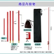 【Fujiei】鋁製可折疊雙勾兩用露營燈架(營燈柱-4節款雙掛鉤)