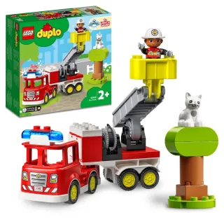 【LEGO 樂高】得寶系列 10969 救援消防車(玩具車 玩具積木 DIY積木 男孩玩具 女孩玩具)