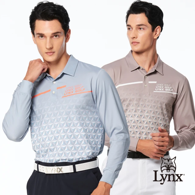 Lynx Golf 男款吸溼排汗遠紅外線保暖功能漸層感萬花筒