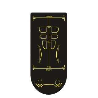 【S-SportPlus+】健腹輪專用墊 160cm男款 科學引導線(矽膠防滑瑜珈墊 瑜珈墊 加購健腹輪 雙面防滑 加厚墊)