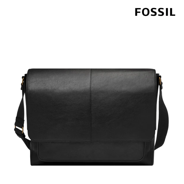 FOSSIL Kayden 真皮郵差包-黑色 SBG1327