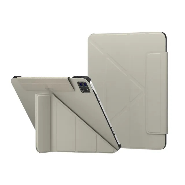 【SwitchEasy 魚骨牌】iPad Air 10.9吋/Pro 11吋 Origami 多角度支架保護套(皮革內襯 耐髒防滑)