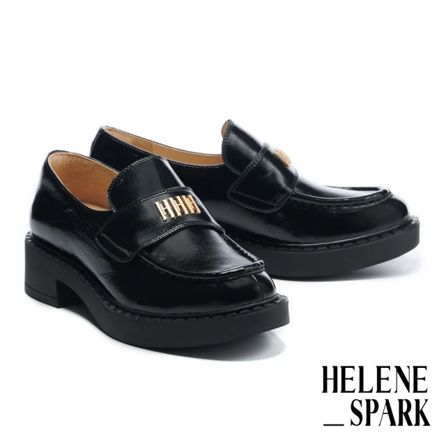 HELENE_SPARK 優雅氣勢H雙D釦全真皮尖頭高跟長靴