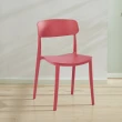 【AT HOME】二入組紅色餐椅/休閒椅 現代極簡(芬蘭)