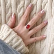 【MoonDy】戒指 戒指女生 925 純銀戒指 瑪瑙戒指 可調式戒指 復古戒指 婚禮小物 女友禮物