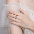 【MoonDy】S925純銀戒指 星芒戒指  1克拉鑽戒 可調節戒指 銀戒指 閨蜜戒指 鑽石戒指 飾品配件 情侶禮物