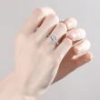 【KT DADA】結婚求婚戒 可調式戒指 戒指 S925純銀戒指 情侶戒指 戒指女生 生日禮物女生 鑽石戒指 六爪戒指