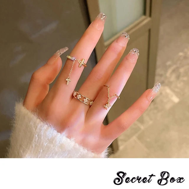 SECRET BOX 美鑽戒指/微鑲美鑽時尚造型食指戒 開口戒 戒指(2款任選)