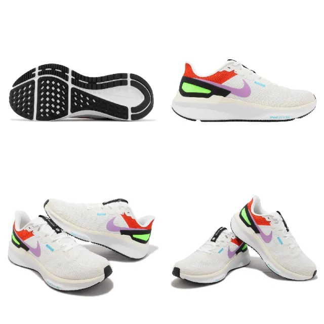 【NIKE 耐吉】慢跑鞋 Air Zoom Structure 25 SE 男鞋 白 紅 氣墊 支撐 穩定 緩震(FV4867-100)