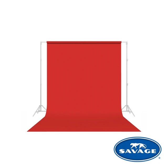 Savage 美國豹牌 無縫背景紙 #08 基本紅色 2.72m x 11m(公司貨)