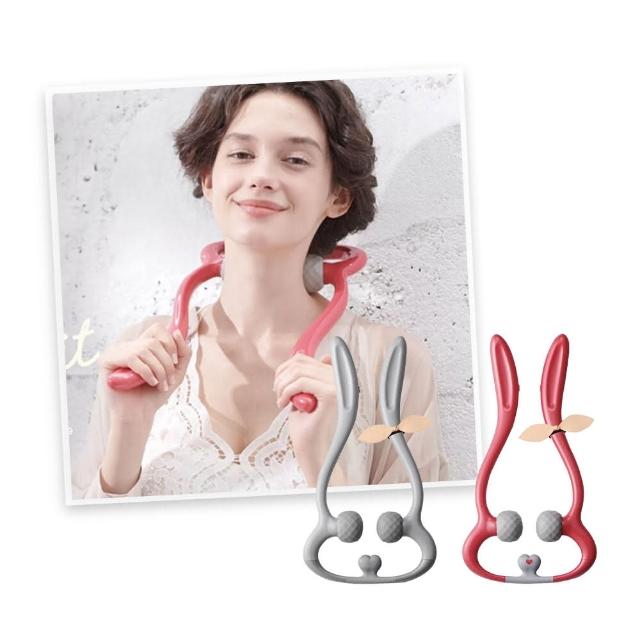 ATEX Lourdes 露露兔震動3點式肩頸按摩器II代(山茶紅/北歐灰)-AX-HPL109，採用觸碰感應式震動技術，有效疏通肩頸經絡。獨特第3點後頸強化設計，高彈力支架適用多種部位，S型曲線符合人體工學，握感舒適。電動按摩棒可完美緩解肩頸疲勞，提升日常保健體驗，適合辦公族、長時間使用電腦或手機的人士使用。