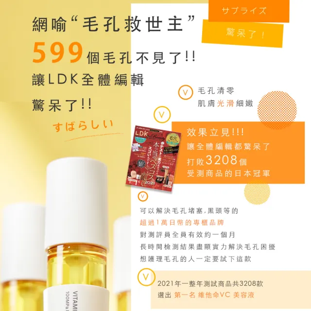 【unlabelLAB安博士】保濕修護縮毛孔組★超快毛孔清零維他命VC美容液50ml+炸水肌活神經醯胺美容液50ml