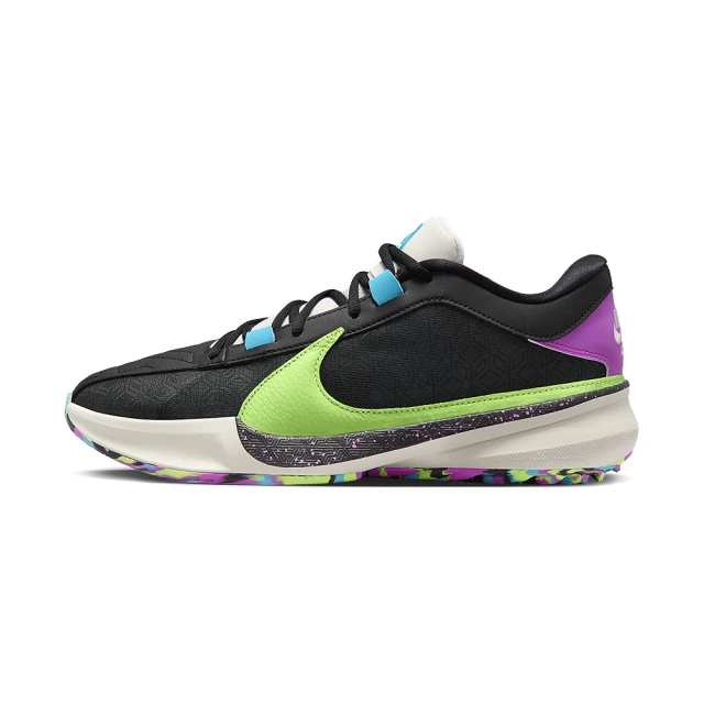 NIKE 耐吉 Zoom Freak 5 EP 男鞋 黑綠紫色 希臘 字母哥 MVP 籃球 實戰 籃球鞋 DX4996-002