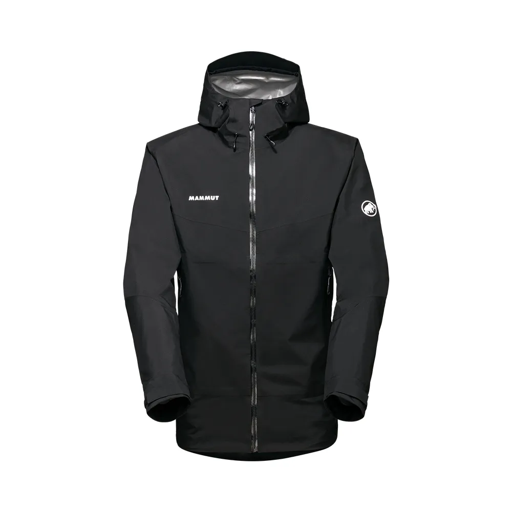 【Mammut 長毛象】Convey Tour HS Hooded Jacket AF 防風防水連帽外套 男款 黑色 #1010-28451