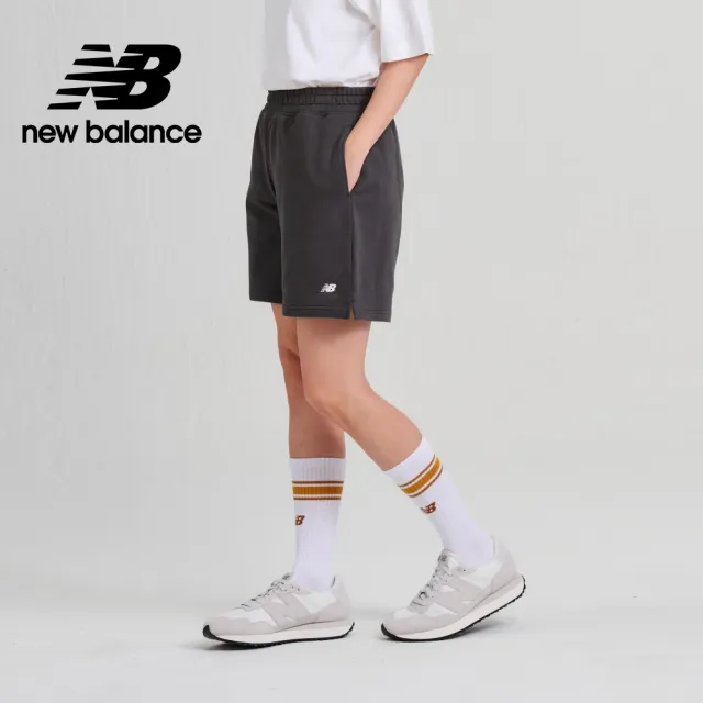 【NEW BALANCE】NB 鬆緊口袋休閒短褲_女裝_灰黑色_AWS33500ACK(亞版 版型正常)