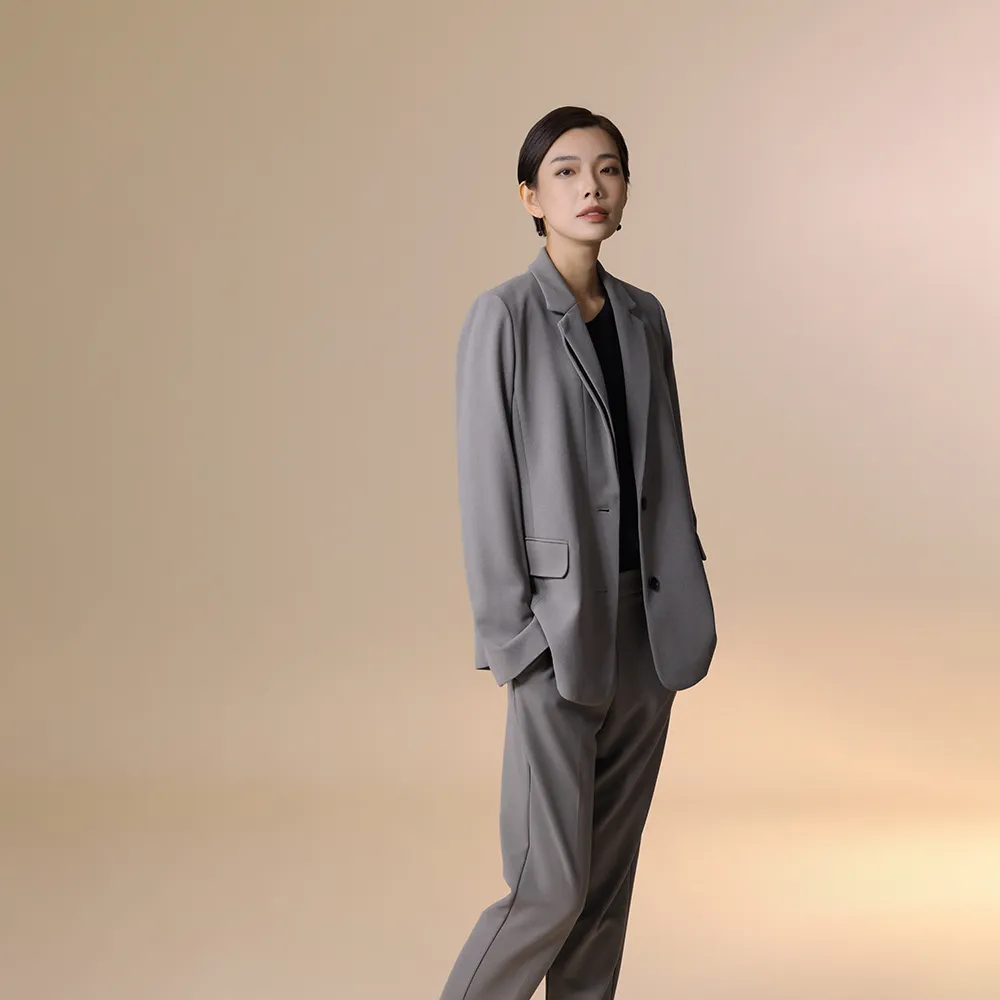 【giordano ladies】23FW_撞色翻領西裝外套(02373518)