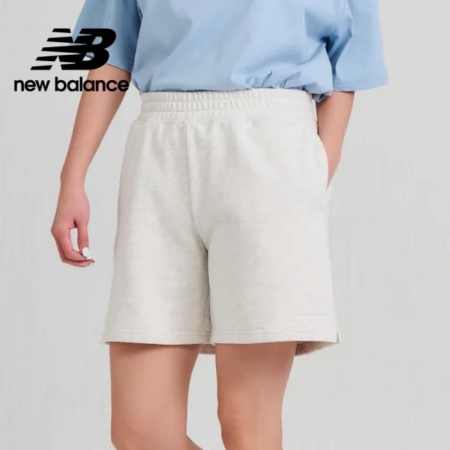 【NEW BALANCE】NB 鬆緊口袋休閒短褲_女性_花灰色_AWS33500SAH(亞版 版型正常)