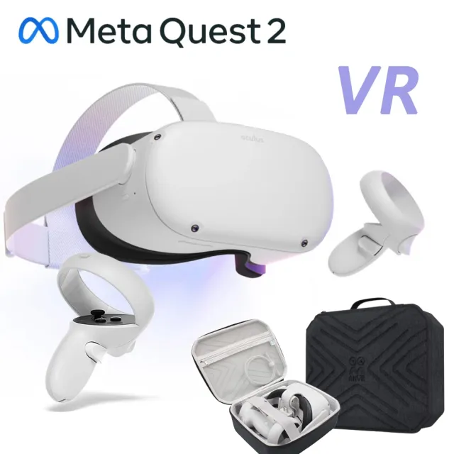 Meta Quest】Oculus Quest 2 VR 頭戴式裝置+專用收納包+VR高爾夫球桿
