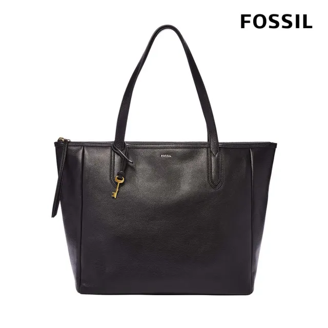 【FOSSIL 官方旗艦館】限定★Sydney 柔軟真皮托特包-黑色 SHB2815001