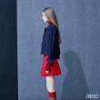 【iROO】紅色百褶短裙