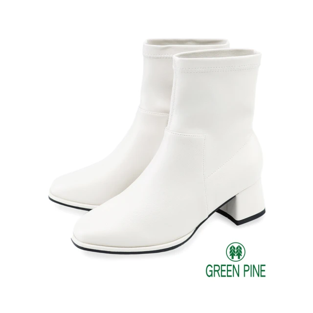 GREEN PINE 個性寬帶5.5cm厚底輕量涼鞋白色(1