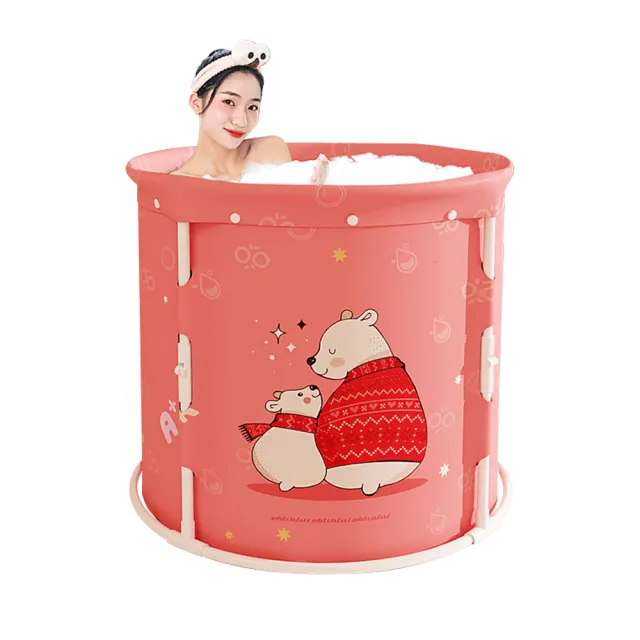 【DaoDi】免安裝泡澡桶 加厚折疊泡澡桶(附收納袋坐墊 摺疊浴缸 免充氣摺疊泡澡桶 澡盆 浴缸 儲水桶)