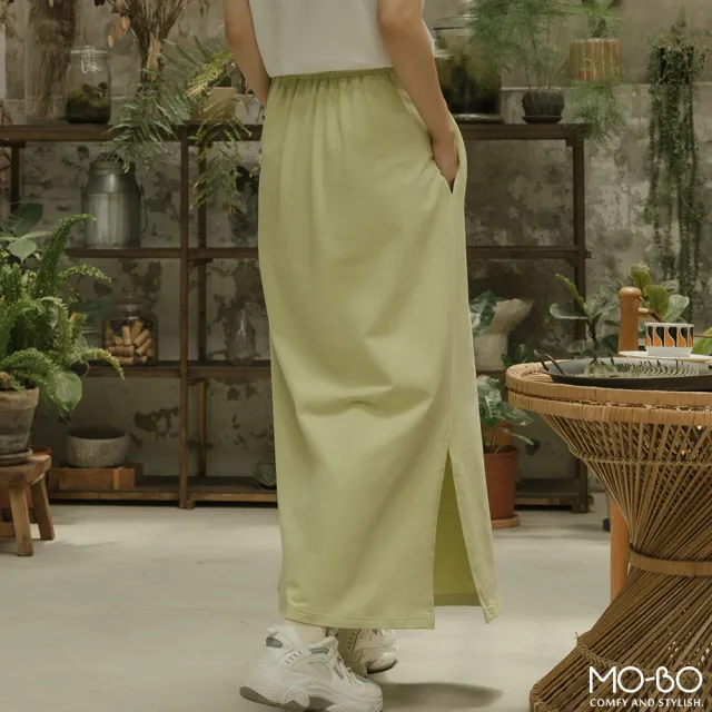 【MO-BO】MIT清爽抗菌簡約鬆緊長裙