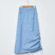 【H2O】工裝風單側邊抽繩長裙 #3652002(黑/淺藍/淺駝色)