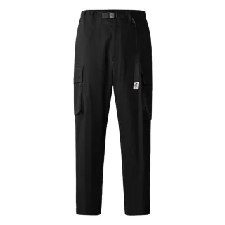 【The North Face 官方旗艦】北面男款黑色UPF防曬大口袋休閒褲｜81SLJK3(抗UV)