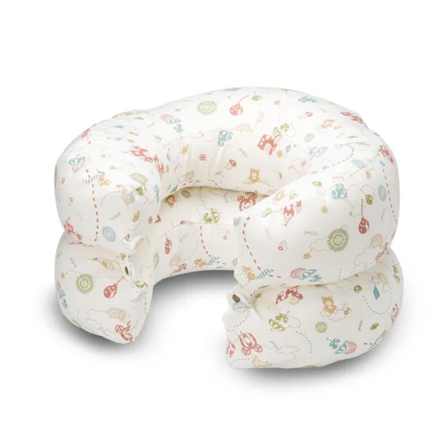 【GreySa 格蕾莎】哺乳護嬰枕2入+備用布套2入 超值組合(月亮枕/孕婦枕/哺乳枕/圍欄/護欄)
