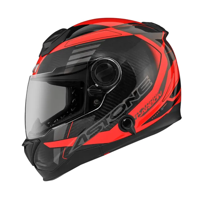 【ASTONE】GT1000F AC12 2023 透明碳纖/紅(碳纖維 全罩式 安全帽)