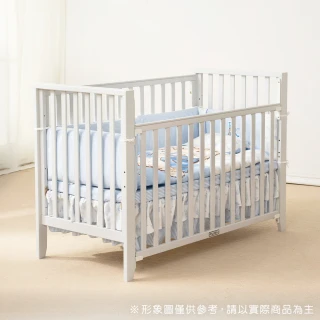 【奇哥官方旗艦】簡約淺灰色中床(附直立纖維棉床墊120×60×5cm 嬰兒床 嬰兒床墊)