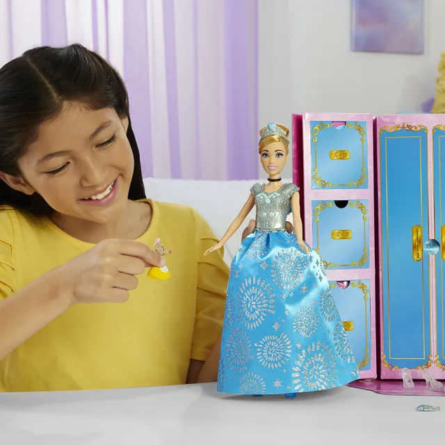 【迪士尼公主】灰姑娘造型娃娃驚喜配件系列