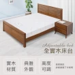 【IHouse】皇家全實木房間3件組-單大3.5尺(床台+床墊+床頭櫃)