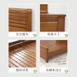 【IHouse】皇家全實木房間3件組-雙大6尺(床台+床墊+床頭櫃)