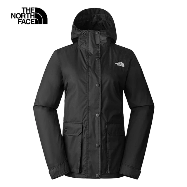 The North Face 北面女款黑色防水透氣保暖連帽三合一外套｜88RWJK3