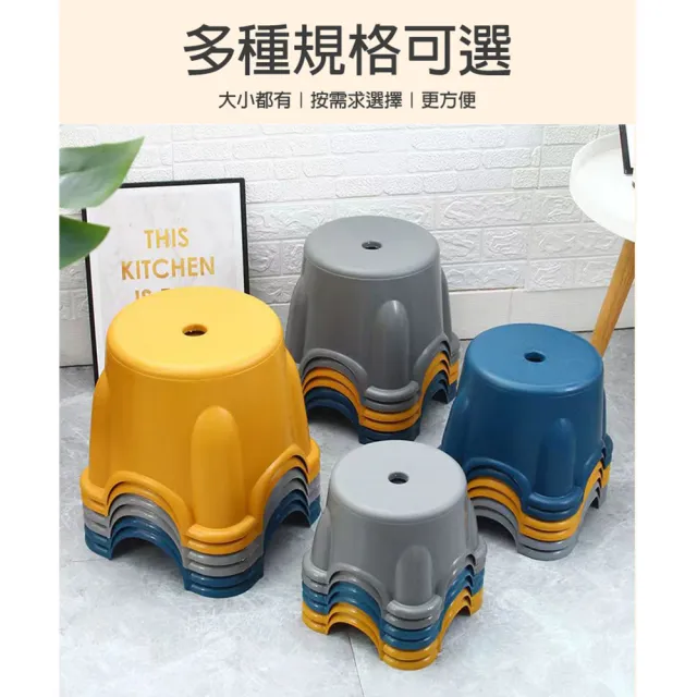 【bebehome】莫蘭迪色防滑小圓凳-小款三入(可堆疊矮凳小板凳/浴室洗澡凳/排排凳/鞋凳)