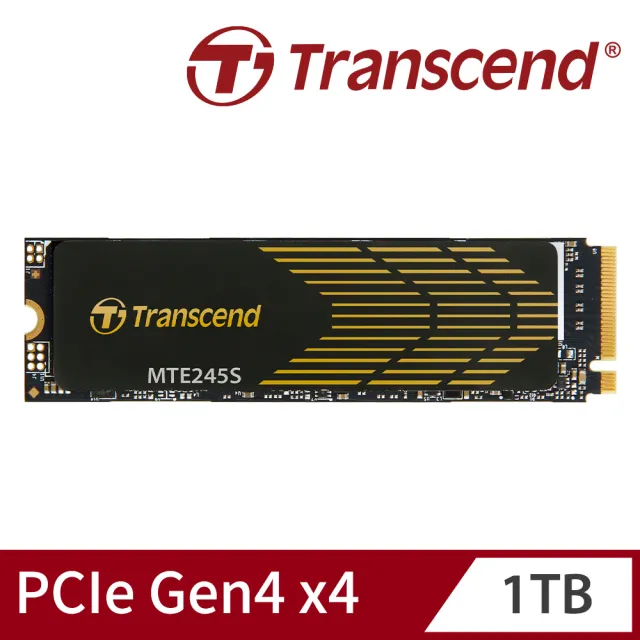 【Transcend 創見】MTE245S 1TB M.2 2280 PCIe Gen4x4 SSD固態硬碟(TS1TMTE245S 新舊包裝隨機出貨)