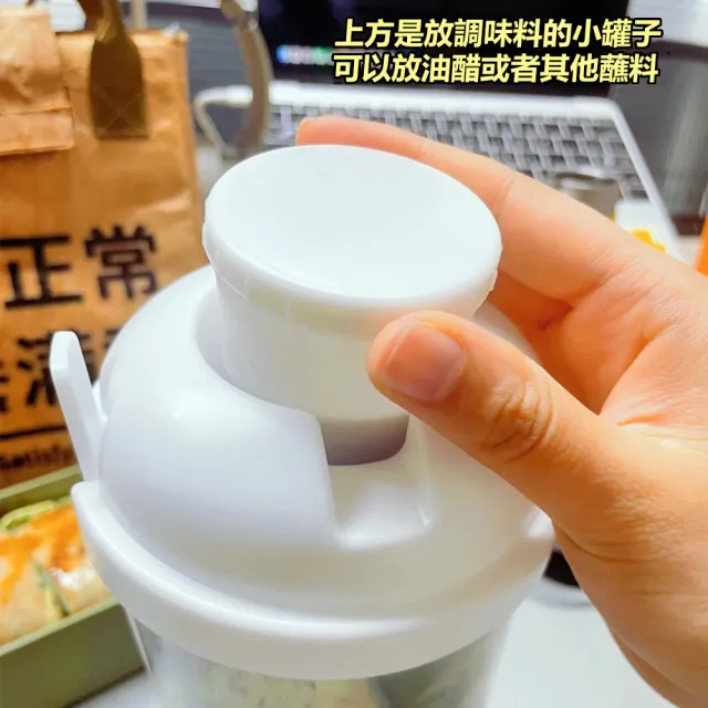 【Dagebeno荷生活】透明PP材質附蓋附叉子便攜沙拉杯 健康輕食養生減脂早餐盒(1入)