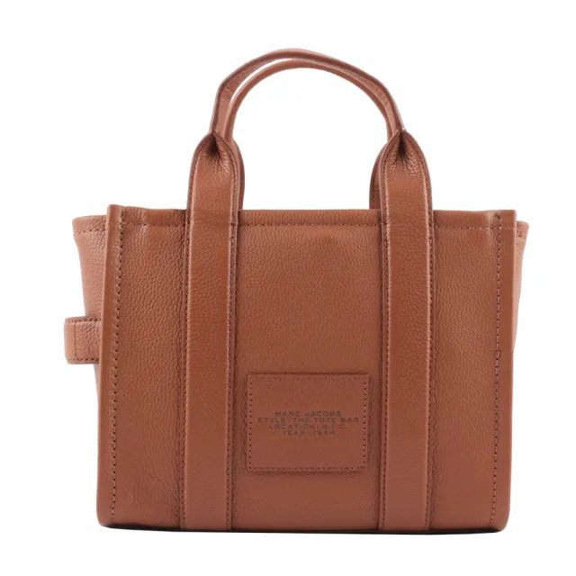 【MARC JACOBS 馬克賈伯】THE LEATHER TOTE 粒面皮革小款托特包(堅果棕)