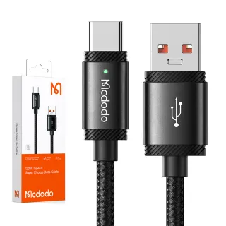 【Mcdodo 麥多多】USB-A TO Type-C 1.5M 120W 快充/充電傳輸線 閃電系列