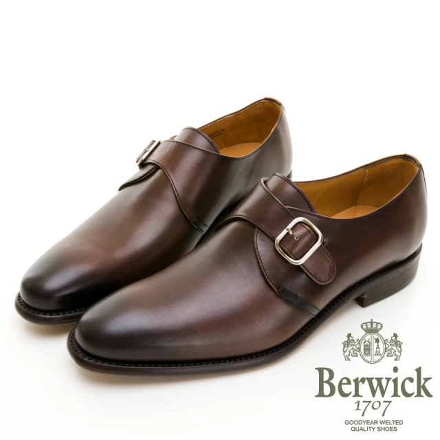 GEORGE 喬治皮鞋 Berwick西班牙進口-固特異工藝單釦環孟克鞋-咖335005KM20