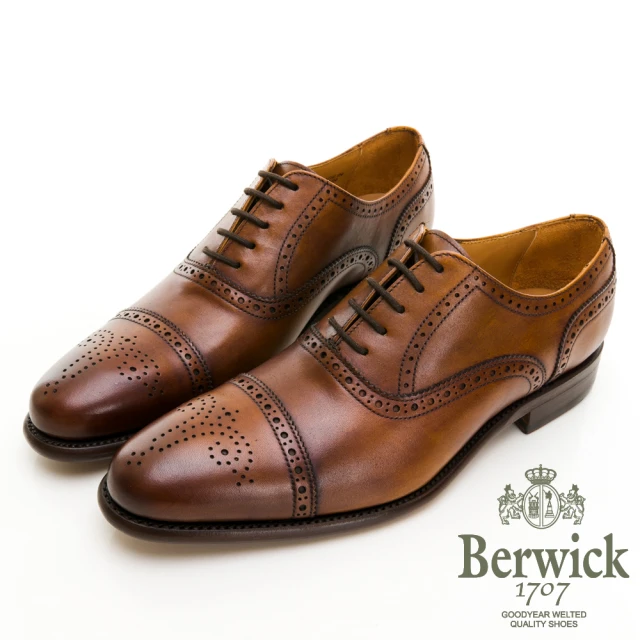 GEORGE 喬治皮鞋GEORGE 喬治皮鞋 Berwick西班牙進口-固特異工藝橫飾鋸齒雕花牛津鞋 -棕335004KM24