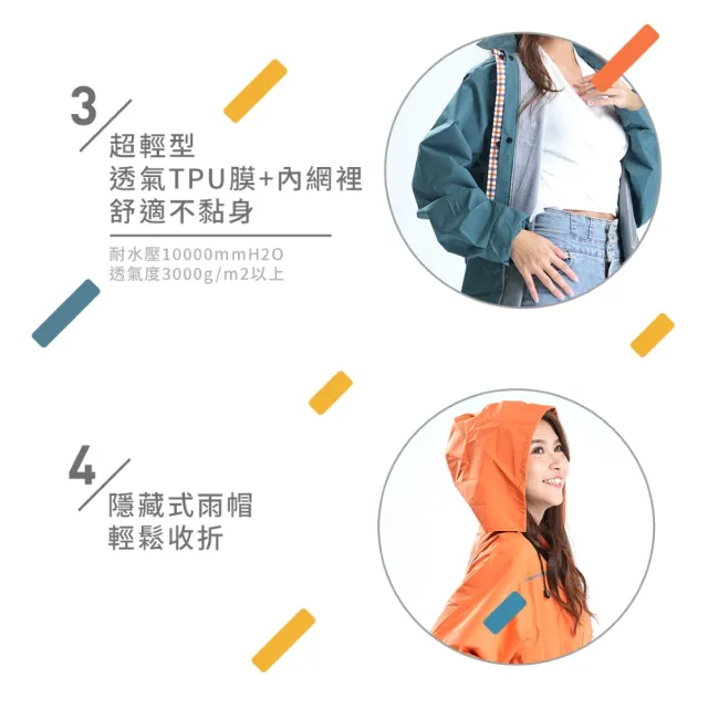 【雨沐HOOMUA】法式優雅綁帶風雨衣(450g超輕速乾好收納)