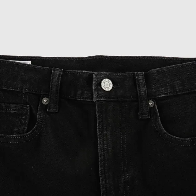 【GAP】女裝 高腰直筒牛仔褲-黑色(729007)