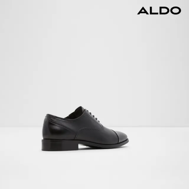 【ALDO】ABAWIENFLEX-俐落自信綁帶真皮紳士鞋-男鞋(黑色)