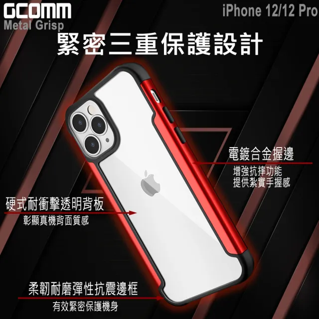 【GCOMM】iPhone 12/12 Pro 6.1吋 合金握邊抗摔殼 Metal Grsip(合金握邊抗摔殼)