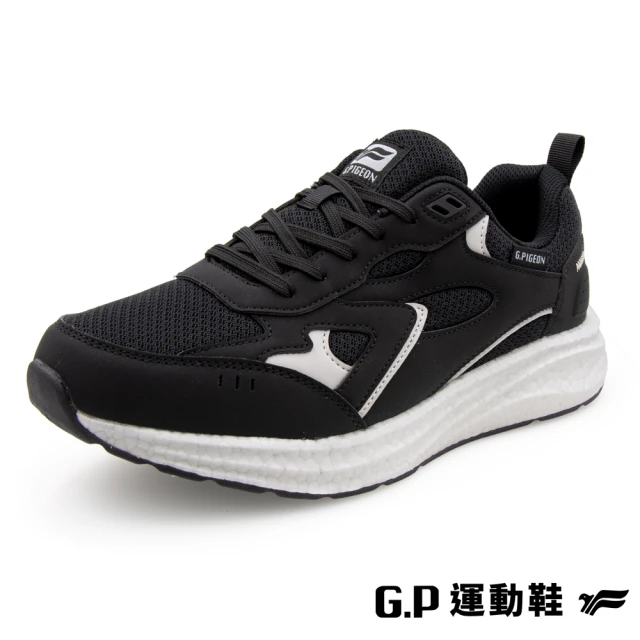 【G.P】男款爆米花輕彈跑鞋P1336M-黑色(SIZE:39-44 共二色)